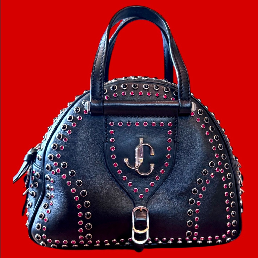 🔥 Stunning Jimmy Choo studded Varenne bowling bag